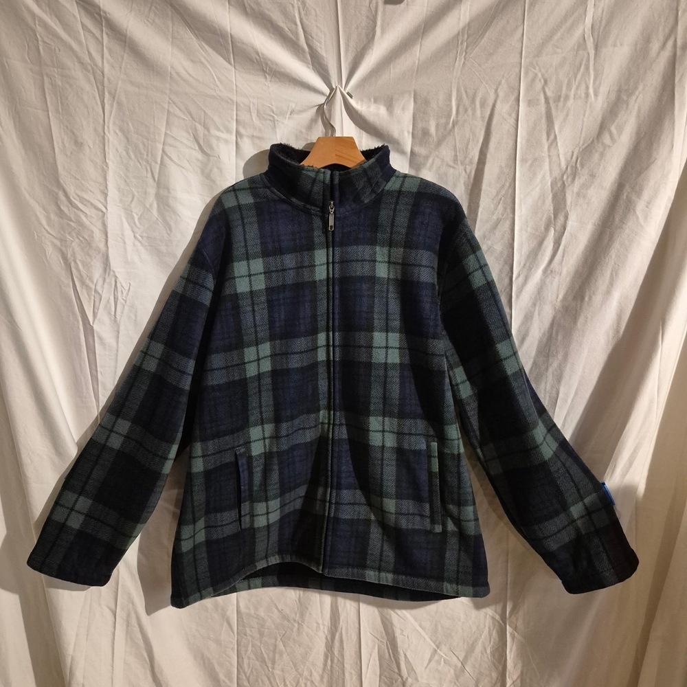 Plaid Zip-Up Jacket